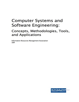 Cover image: Computer Systems and Software Engineering: Concepts, Methodologies, Tools, and Applications 9781522539230
