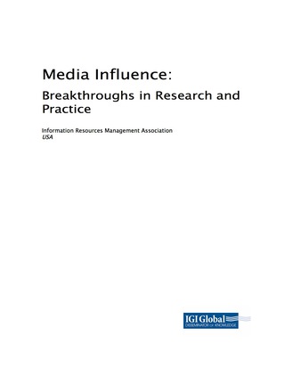 Cover image: Media Influence: Breakthroughs in Research and Practice 9781522539292