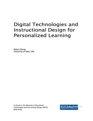 Cover image: Digital Technologies and Instructional Design for Personalized Learning 9781522539407