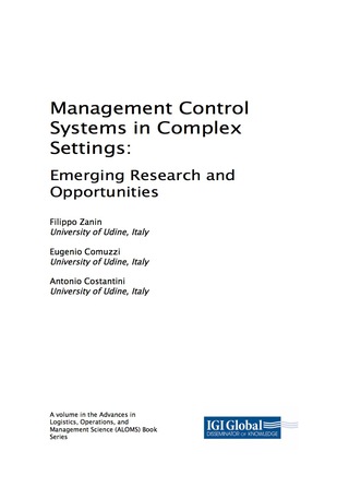 Imagen de portada: Management Control Systems in Complex Settings: Emerging Research and Opportunities 9781522539872