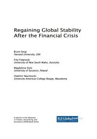 表紙画像: Regaining Global Stability After the Financial Crisis 9781522540267