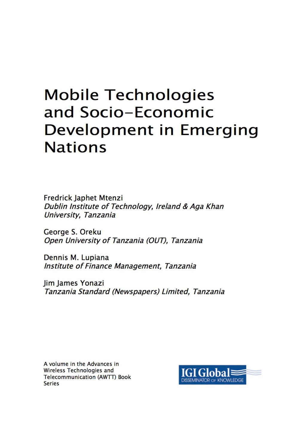 Mobile Technologies and Socio-Economic Development in Emerging Nations