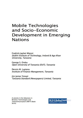 Cover image: Mobile Technologies and Socio-Economic Development in Emerging Nations 9781522540298