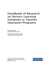 Imagen de portada: Handbook of Research on Service-Learning Initiatives in Teacher Education Programs 9781522540410