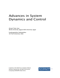 Imagen de portada: Advances in System Dynamics and Control 9781522540779