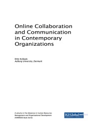 Cover image: Online Collaboration and Communication in Contemporary Organizations 9781522540946