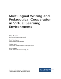 Cover image: Multilingual Writing and Pedagogical Cooperation in Virtual Learning Environments 9781522541547