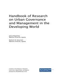 Omslagafbeelding: Handbook of Research on Urban Governance and Management in the Developing World 9781522541653