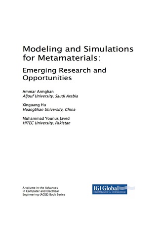 Cover image: Modeling and Simulations for Metamaterials: Emerging Research and Opportunities 9781522541806