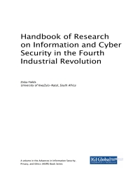 Imagen de portada: Handbook of Research on Information and Cyber Security in the Fourth Industrial Revolution 9781522547631