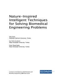 Imagen de portada: Nature-Inspired Intelligent Techniques for Solving Biomedical Engineering Problems 9781522547693