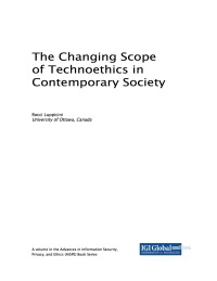 Cover image: The Changing Scope of Technoethics in Contemporary Society 9781522550945