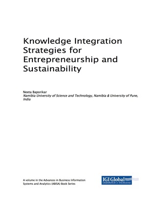Cover image: Knowledge Integration Strategies for Entrepreneurship and Sustainability 9781522551157