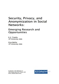 Cover image: Security, Privacy, and Anonymization in Social Networks 9781522551584