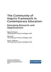Imagen de portada: The Community of Inquiry Framework in Contemporary Education 9781522551614