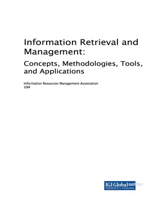 Imagen de portada: Information Retrieval and Management: Concepts, Methodologies, Tools, and Applications 9781522551911