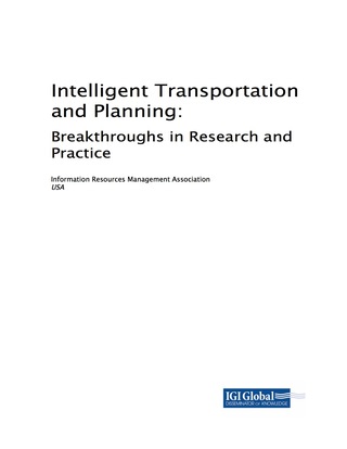 Cover image: Intelligent Transportation and Planning: Breakthroughs in Research and Practice 9781522552109