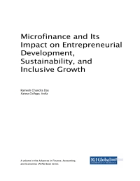 Cover image: Microfinance and Its Impact on Entrepreneurial Development, Sustainability, and Inclusive Growth 9781522552130