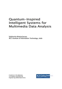 Cover image: Quantum-Inspired Intelligent Systems for Multimedia Data Analysis 9781522552192