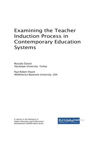 Cover image: Examining the Teacher Induction Process in Contemporary Education Systems 9781522552284