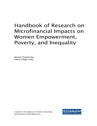 Cover image: Handbook of Research on Microfinancial Impacts on Women Empowerment, Poverty, and Inequality 9781522552406