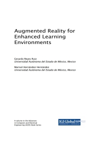 Imagen de portada: Augmented Reality for Enhanced Learning Environments 9781522552437