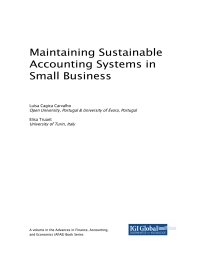 صورة الغلاف: Maintaining Sustainable Accounting Systems in Small Business 9781522552673