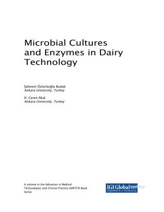 Imagen de portada: Microbial Cultures and Enzymes in Dairy Technology 9781522553632