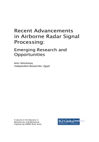 Cover image: Recent Advancements in Airborne Radar Signal Processing 9781522554363