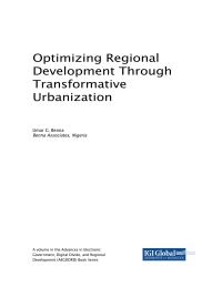 صورة الغلاف: Optimizing Regional Development Through Transformative Urbanization 9781522554486