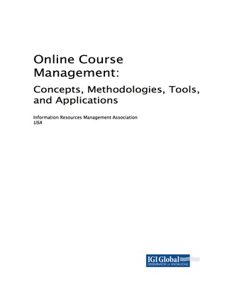 Cover image: Online Course Management: Concepts, Methodologies, Tools, and Applications 9781522554721