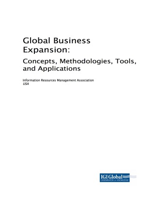 表紙画像: Global Business Expansion: Concepts, Methodologies, Tools, and Applications 9781522554813