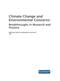 Cover image: Climate Change and Environmental Concerns 9781522554875