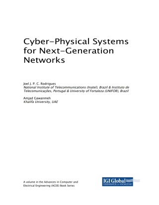 Cover image: Cyber-Physical Systems for Next-Generation Networks 9781522555100