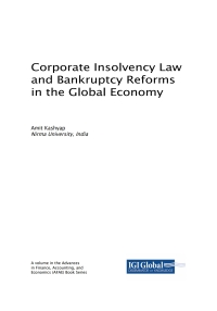 Cover image: Corporate Insolvency Law and Bankruptcy Reforms in the Global Economy 9781522555414