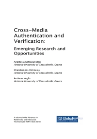 Cover image: Cross-Media Authentication and Verification 9781522555926