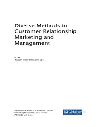 Cover image: Diverse Methods in Customer Relationship Marketing and Management 9781522556190