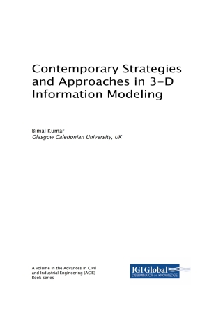 表紙画像: Contemporary Strategies and Approaches in 3-D Information Modeling 9781522556251