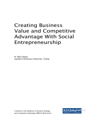 Imagen de portada: Creating Business Value and Competitive Advantage With Social Entrepreneurship 9781522556879