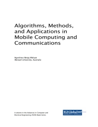 Imagen de portada: Algorithms, Methods, and Applications in Mobile Computing and Communications 9781522556930