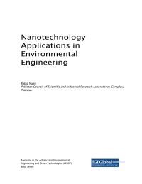 Cover image: Nanotechnology Applications in Environmental Engineering 9781522557456