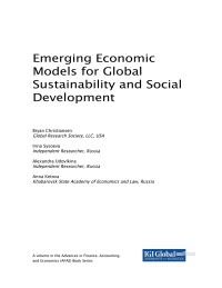 Imagen de portada: Emerging Economic Models for Global Sustainability and Social Development 9781522557876