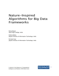 Omslagafbeelding: Nature-Inspired Algorithms for Big Data Frameworks 9781522558521