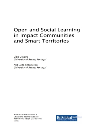 Imagen de portada: Open and Social Learning in Impact Communities and Smart Territories 9781522558675
