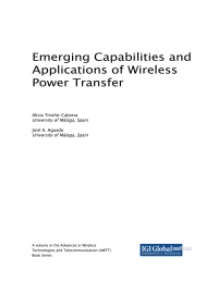 Cover image: Emerging Capabilities and Applications of Wireless Power Transfer 9781522558705