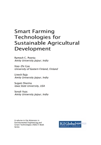Imagen de portada: Smart Farming Technologies for Sustainable Agricultural Development 9781522559092