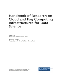 Cover image: Handbook of Research on Cloud and Fog Computing Infrastructures for Data Science 9781522559726