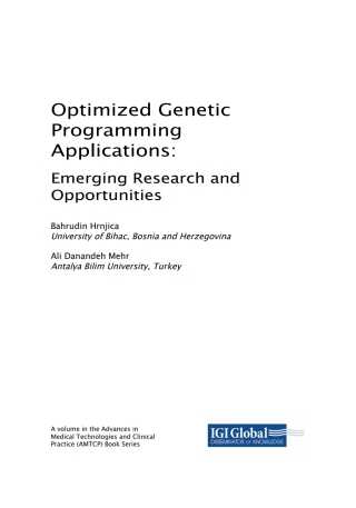 Cover image: Optimized Genetic Programming Applications: Emerging Research and Opportunities 9781522560050
