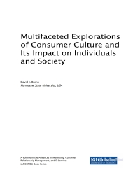 Cover image: Multifaceted Explorations of Consumer Culture and Its Impact on Individuals and Society 9781522561200