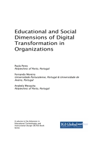 Omslagafbeelding: Educational and Social Dimensions of Digital Transformation in Organizations 9781522562610
